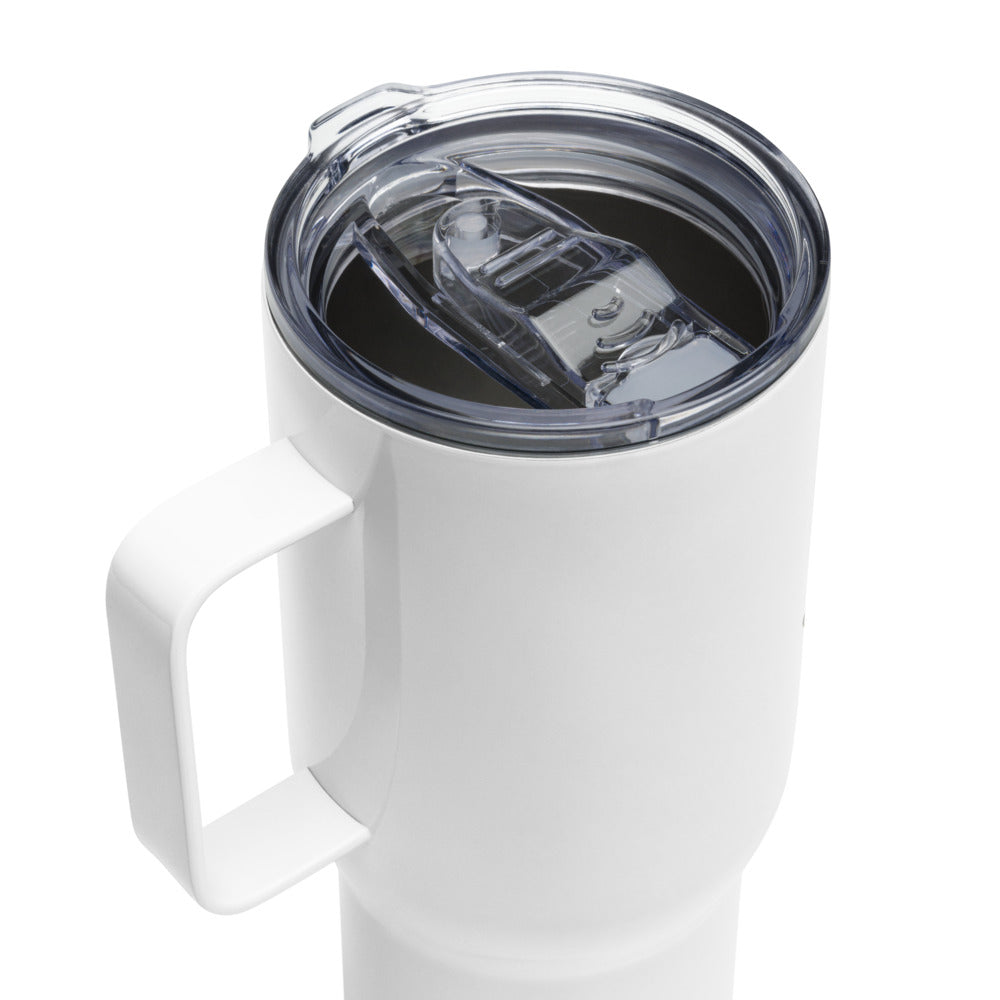 Show Me Your Pitties Travel mug with a handle