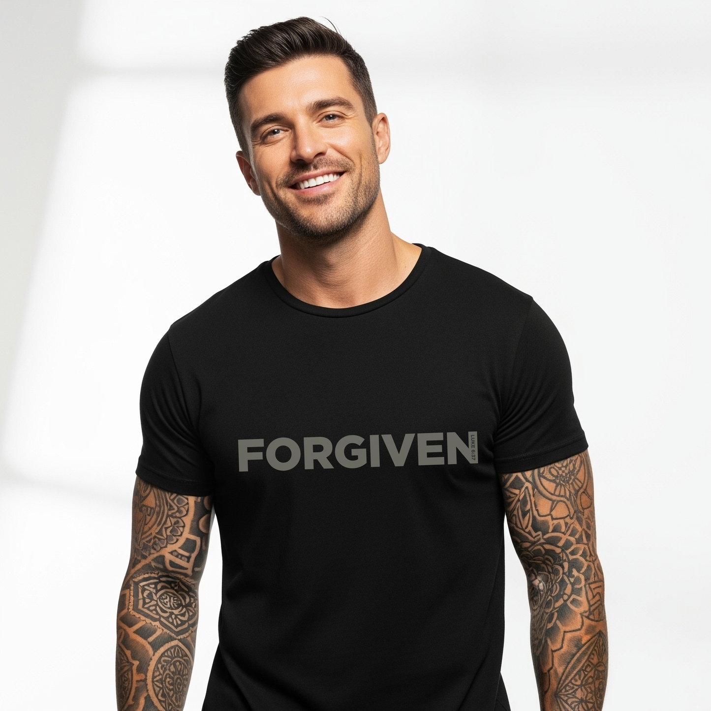 FORGIVEN | Unisex Classic Tee | Gildan 5000 | With Taupe Text