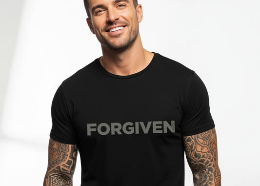 FORGIVEN Luke 6:37 | Unisex Classic Tee | Gildan 5000 | Taupe Text